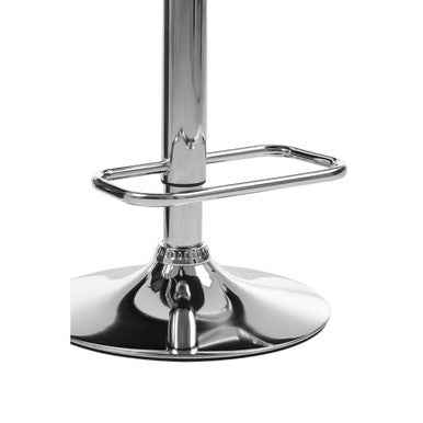 Baina Quilted Bar Stool With Chrome Base