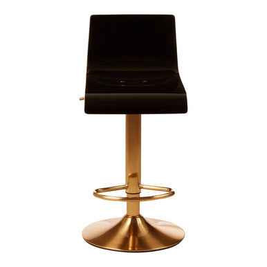 Baina Black Acrylic Seat Bar Stool With Gold Base