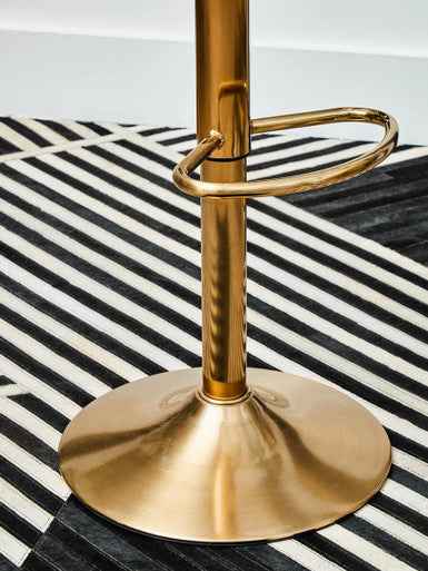 Baina Clear Acrylic Seat Bar Stool With Gold Base