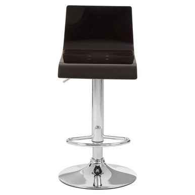 Baina Black Acrylic Bar Stool with Chrome Base.