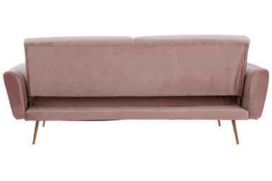 Hatton Pink Velvet Sofa Bed