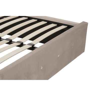 Edison Mink Velvet Ottoman Double Bed