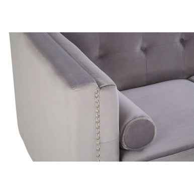 Felisa Two Seater Grey Velvet Sofa