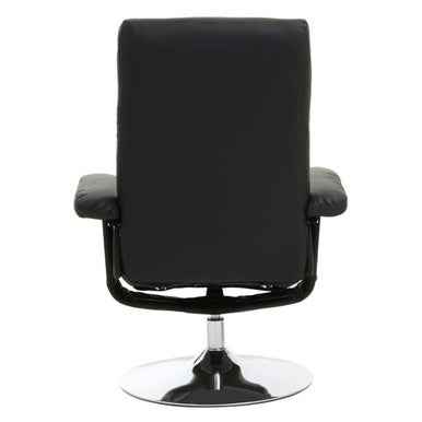 Denton Black Leather Effect Recliner