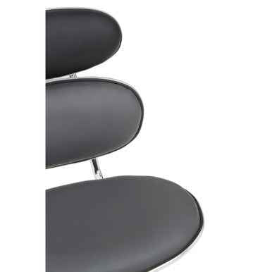 Fran Black Pu Home Office Chair