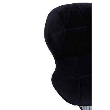Franki Black Velvet Quilted Home Office Chair