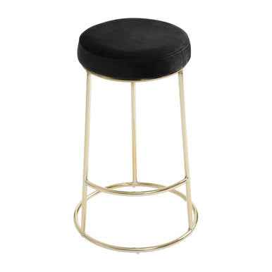 Manhattan Black Velvet Bar Stool