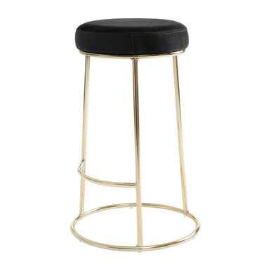 Manhattan Black Velvet Bar Stool