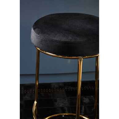 Manhattan Black Velvet Bar Stool