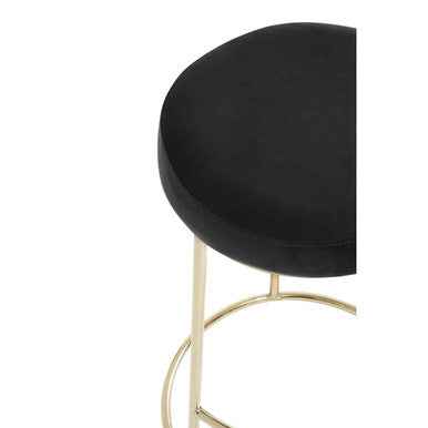 Manhattan Black Velvet Bar Stool