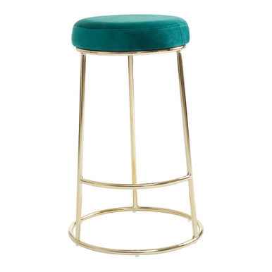 Manhattan Green Velvet Bar Stool
