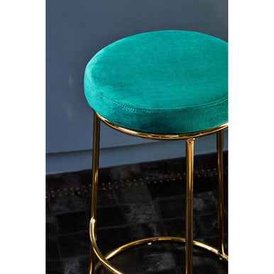 Manhattan Green Velvet Bar Stool