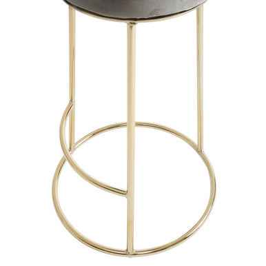 Manhattan Grey Velvet Tall Bar Stool