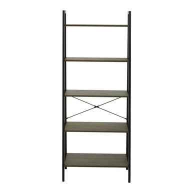 Bradbury Five Tier Dark Oak Veneer Ladder Shelf Unit