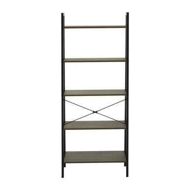 Bradbury Five Tier Dark Oak Veneer Ladder Shelf Unit