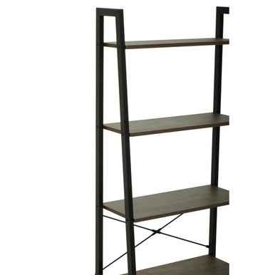 Bradbury Five Tier Dark Oak Veneer Ladder Shelf Unit