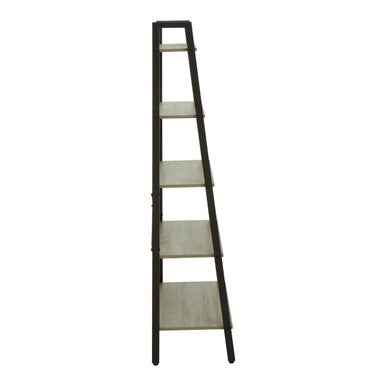 Bradbury Five Tier Grey Oak Veneer Ladder Shelf Unit