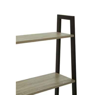 Bradbury Five Tier Grey Oak Veneer Ladder Shelf Unit