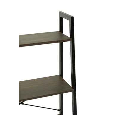 Bradbury Four Tier Dark Oak Veneer Ladder Shelf Unit