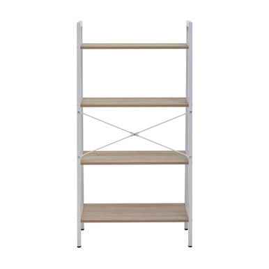 Bradbury Four Tier Natural Oak Veneer Ladder Shelf Unit