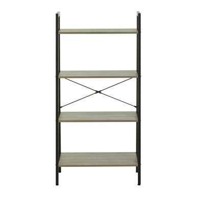Bradbury Four Tier Grey Oak Veneer Ladder Shelf Unit
