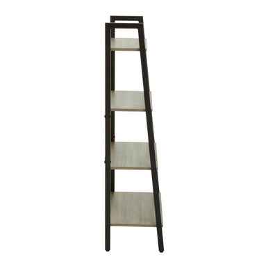 Bradbury Four Tier Grey Oak Veneer Ladder Shelf Unit