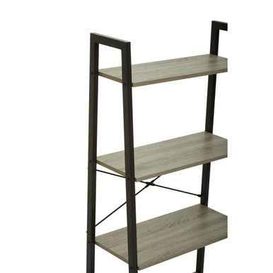 Bradbury Four Tier Grey Oak Veneer Ladder Shelf Unit