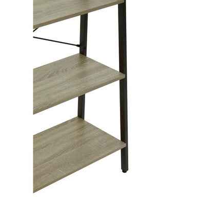 Bradbury Four Tier Grey Oak Veneer Ladder Shelf Unit