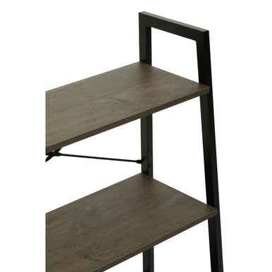 Bradbury Three Tier Dark Oak Veneer Ladder Shelf Unit