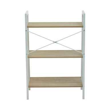 Bradbury Three Tier Natural Oak Veneer Ladder Shelf Unit