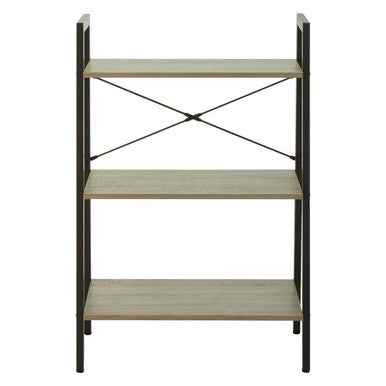 Bradbury Three Tier Grey Oak Veneer Ladder Shelf Unit