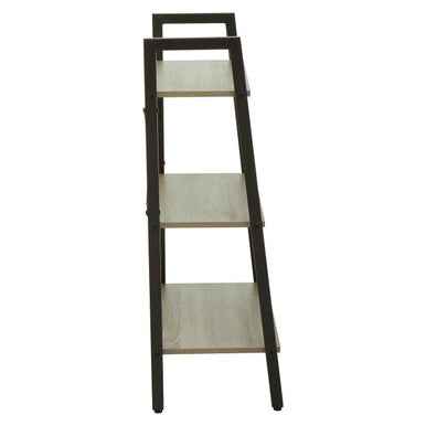 Bradbury Three Tier Grey Oak Veneer Ladder Shelf Unit