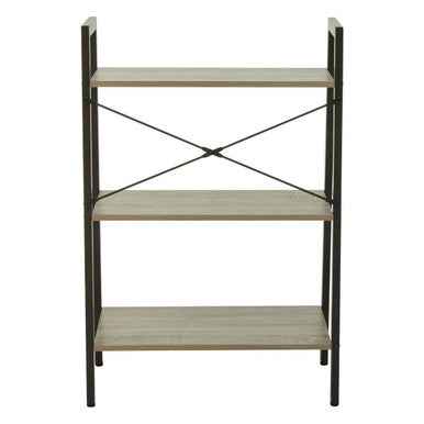 Bradbury Three Tier Grey Oak Veneer Ladder Shelf Unit
