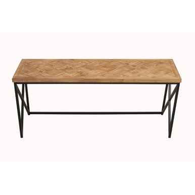 Kickford Coffee Table With Black Iron Frame