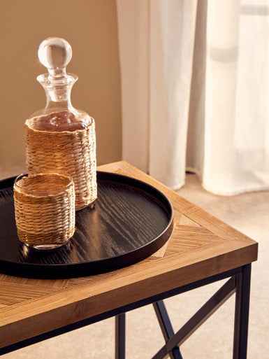 Kickford Coffee Table With Black Iron Frame