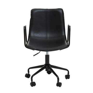 Branson Black Leather Effect Home Office Chair