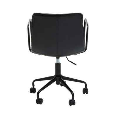 Branson Black Leather Effect Home Office Chair