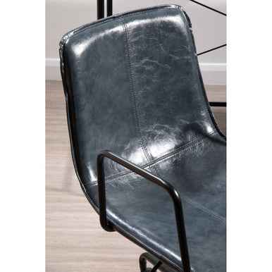 Branson Grey Leather Effect Home Office Chair