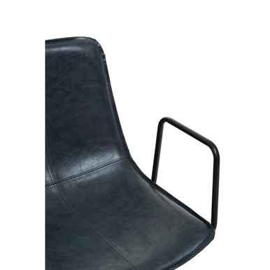 Branson Grey Leather Effect Home Office Chair