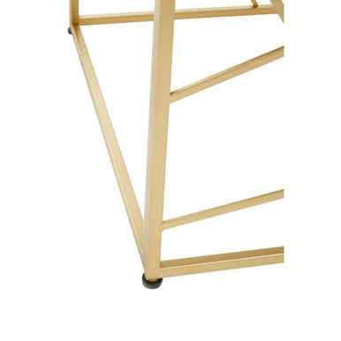 Farran Gold Finish Side Table With Mirror Top