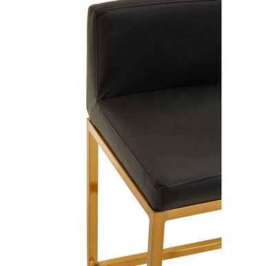 Baina Black And Gold Finish Bar Chair