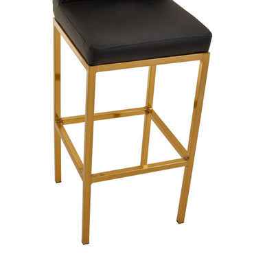 Baina Black And Gold Finish Bar Chair