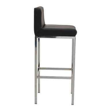 Baina Black And Chrome Finish Bar Chair