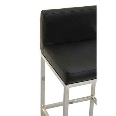 Baina Black And Chrome Finish Bar Chair