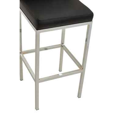 Baina Black And Chrome Finish Bar Chair