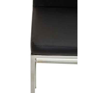 Baina Black And Chrome Finish Bar Chair