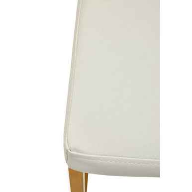 Baina White And Gold Finish Bar Chair