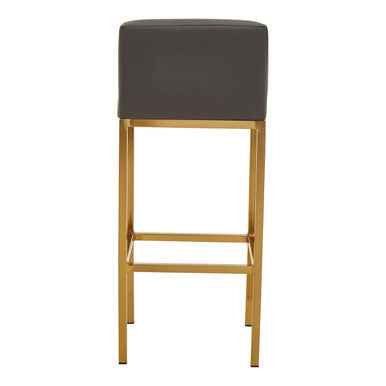 Baina Dark Grey And Gold Finish Bar Chair