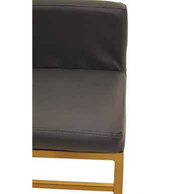 Baina Dark Grey And Gold Finish Bar Chair