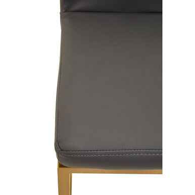 Baina Dark Grey And Gold Finish Bar Chair